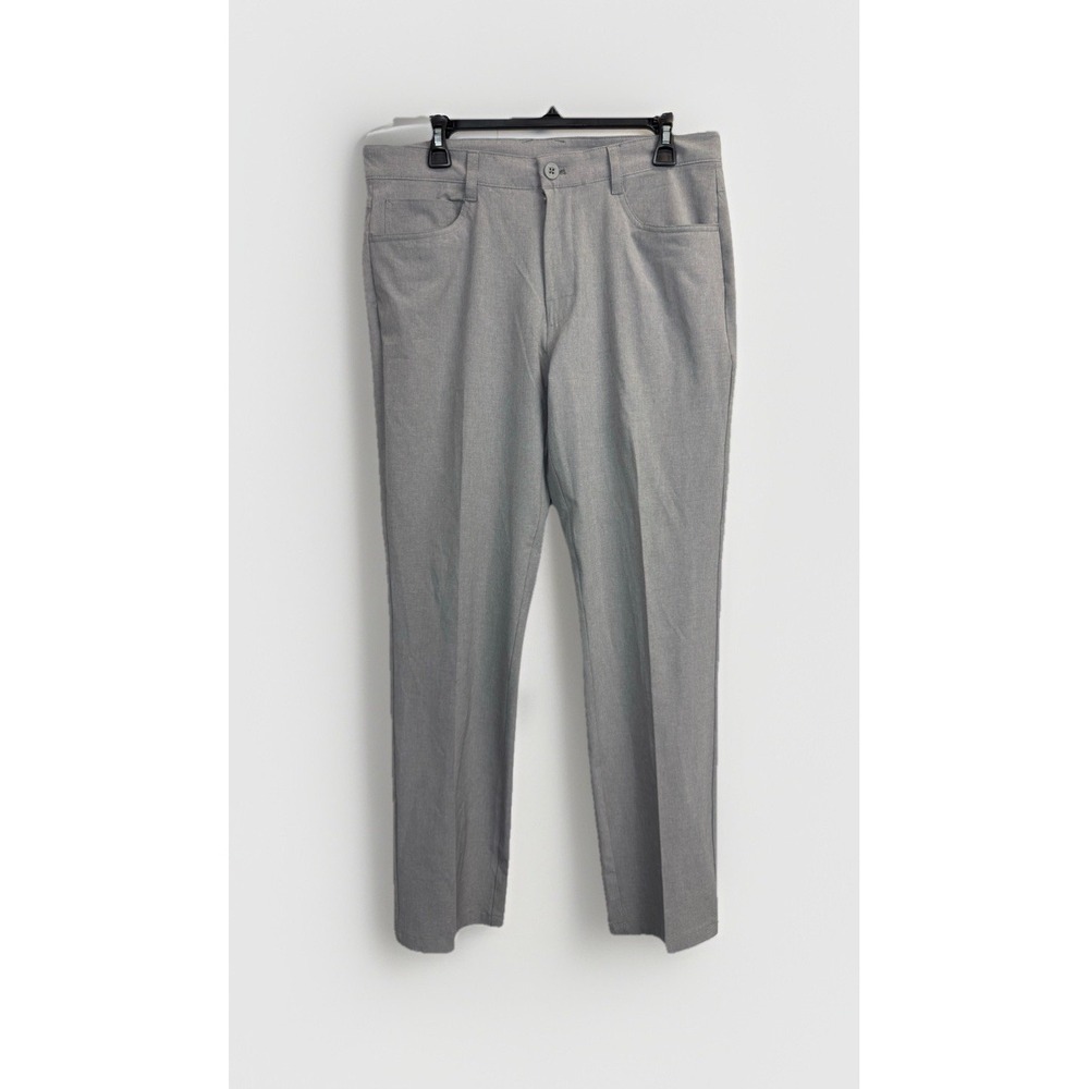 Izod Golf Performance Pants Men's 34X32 Grip Waistband‎ Straight Leg Light Grey
